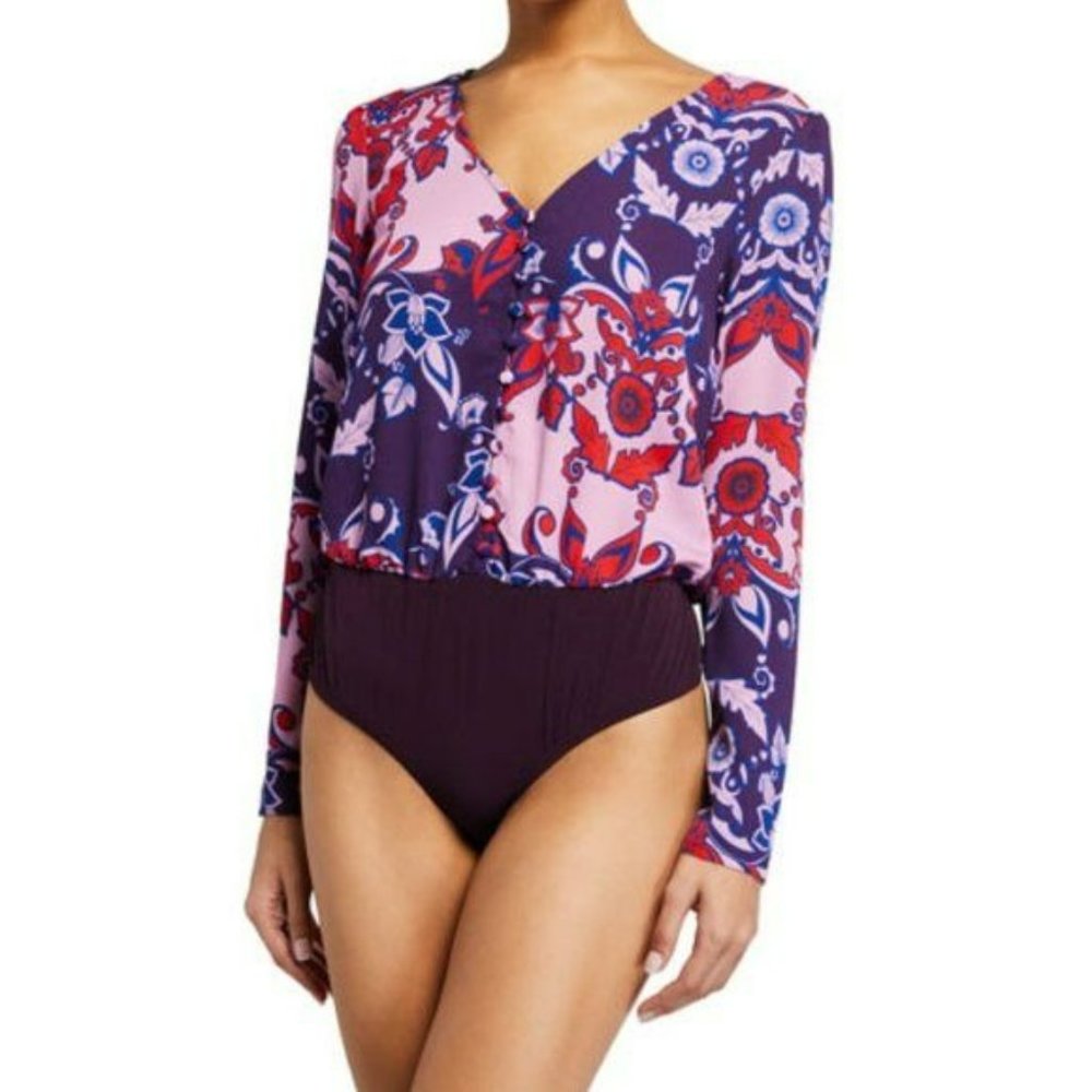 Glamorous Floral Blouson Bodysuit